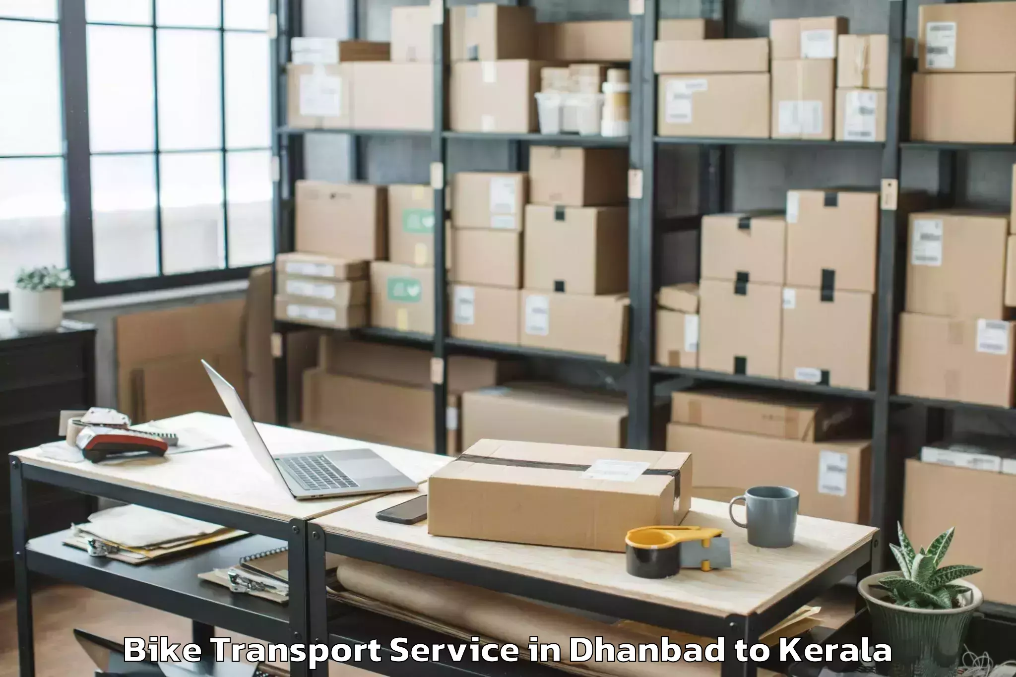 Book Dhanbad to Thiruvananthapuram Bike Transport Online